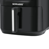 قلاية هوائية رقمية SONASHI SAF-620N – وعاء قابل للإزالة بسعة 6.2 لتر غير لاصق، سلة طعام تيفلون بسعة 5.2 لتر مع شاشة لمس LED ومؤقت | قلاية هوائية كهربائية | جهاز مطبخ منزلي