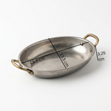 Kitchen Master Stainless Steel Oval Serving Dish with Handles – 18.5 × 13.5 × 3.25 cm