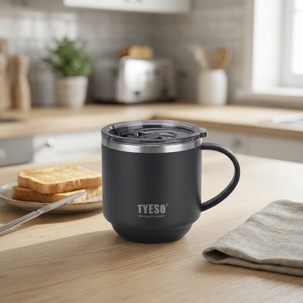 Tyeso Vacuum Mug Black - 330ml