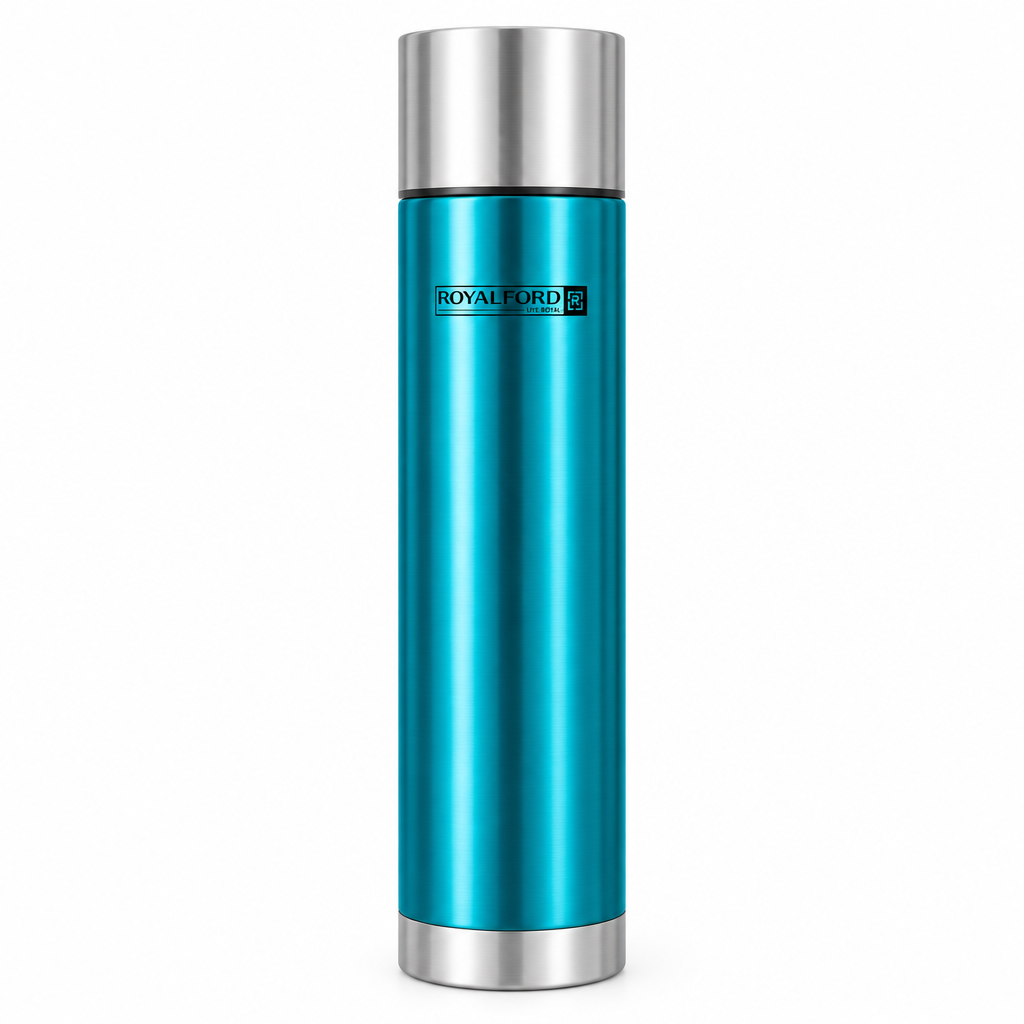 Royalford Stainless Steel Vacuum Bottle Teal Blue - 1 Litre