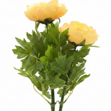 Artificial Flower Plant Yellow with White Plastic Pot - 40cm
