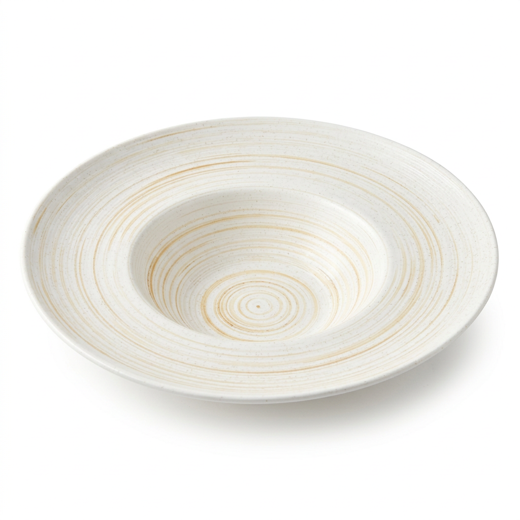 Ceramic Hat Plate Cream and Beige - 27cm