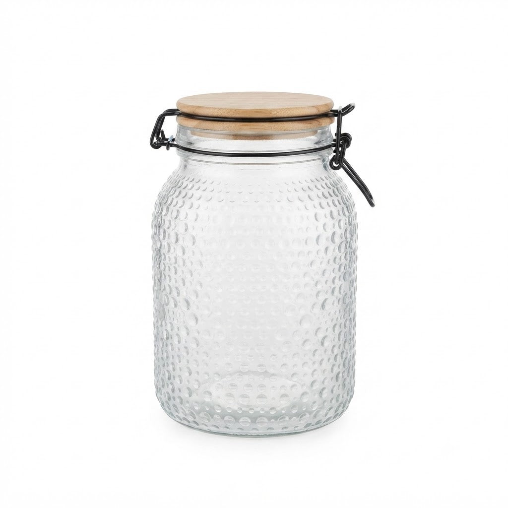 House Mart Glass Jar with Clip Lid - 1900ml