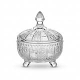 Glass Sugar Pot with Decorative Lid – 8×5cm