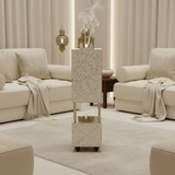 White Plastic-Coated & Silver Stainless Steel Incense Burner - 80×23cm