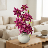 Artificial Orchid Plant in Ceramic Vase Magenta Pink – 40cm