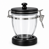 Acrylic and Wooden Canister with Clip Lid - 500ml