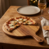 Vogue Wooden Pizza Serving Board with Handle - 24cm