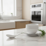 Henlee Melamine Soup Spoon White - 12cm