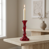 Crystal Candle Holder Red – 20cm