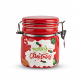 Ceramic Christmas Candy Jar with Lid - 600ml