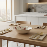 Legend Floral Ceramic Salad Bowl Cream - 9.3 Inch