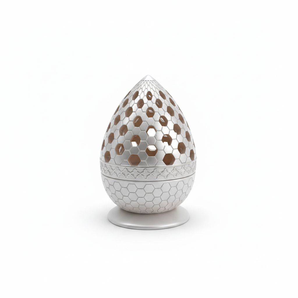 Radin Chalk Incense Burner - 12cm - Black / Brown / Silver