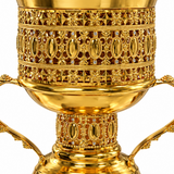 Metal Incense Burner with Handles Gold – 33×25cm