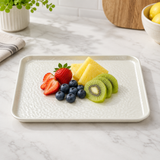 Elite Melamine Serving Tray Cream - 8.5 Inch