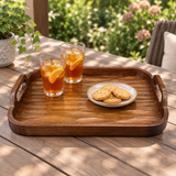 Luhpar Rectangular Wooden Serving Tray with Handles – 45×30cm