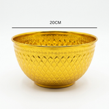 Diamonds Aluminium Mixing Bowl 20cm – Gold Embossed Design