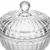 Deli Glass Sugar Pot with Decorative Lid – 8×10cm