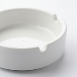 Porceletta Ceramic Ashtray White - 4 Inch