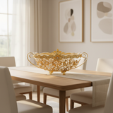 Future Star Metal & Glass Fruit Basket Gold - 35×15cm