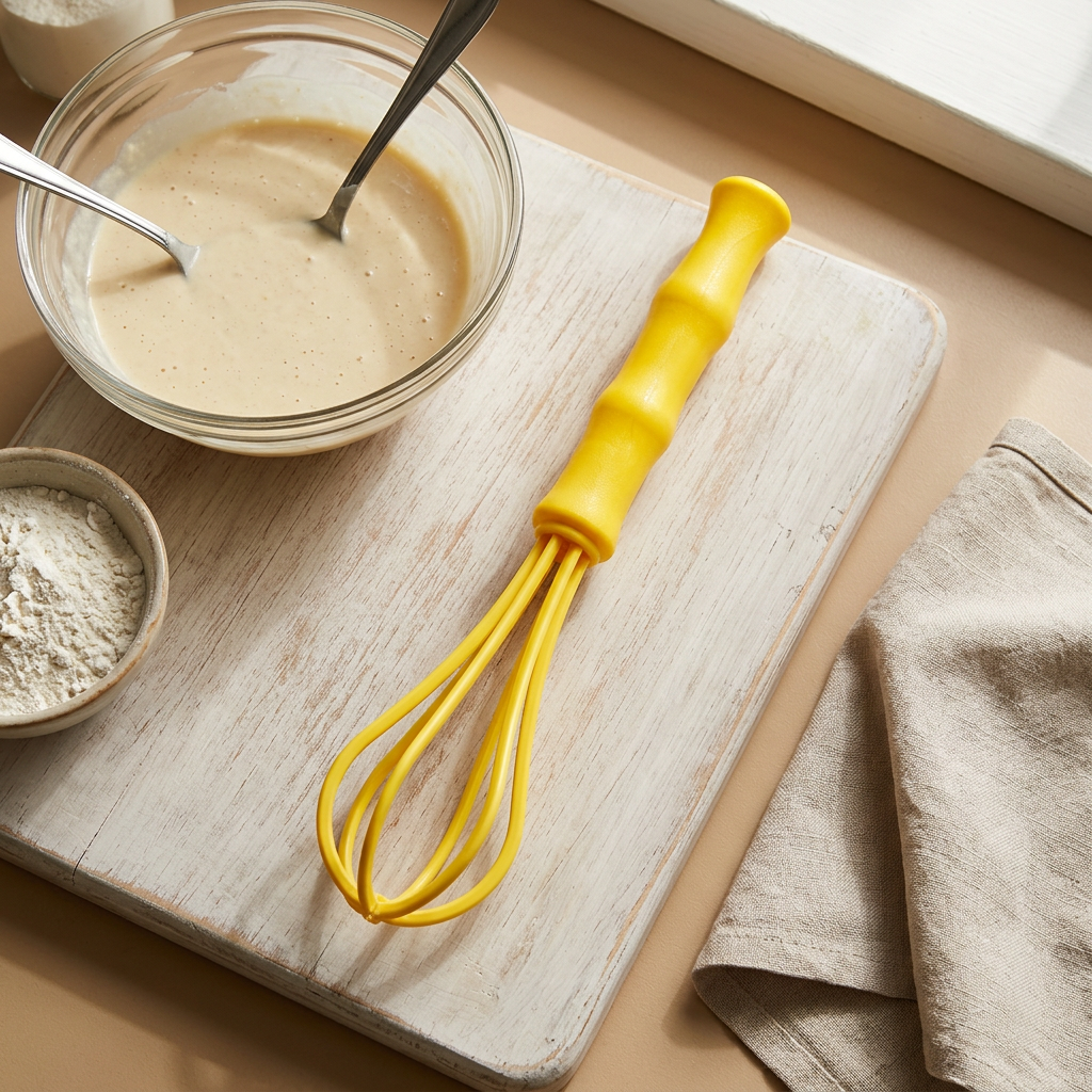 Plastic Egg Beater Yellow - 25cm