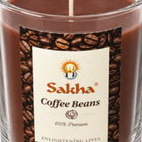 Sakha Coffee Beans Scented Candle in Glass Jar – 11×9cm