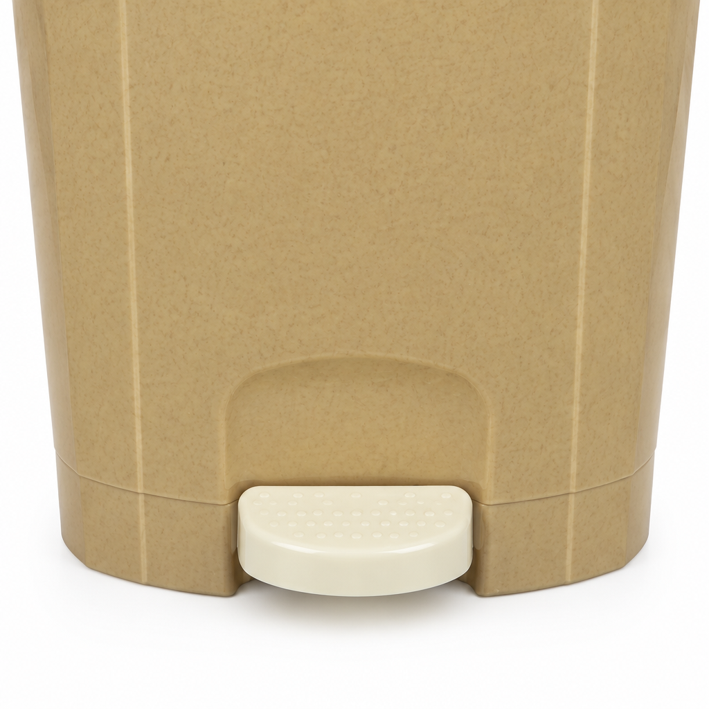 Kolorr Go Clean Plastic Pedal Dust Bin Beige with Cream - 42×38cm