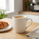 Textured Ceramic Mug White – 250ml