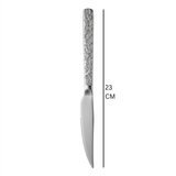 Stainless Steel Knife Set of 6 - 23cm Silver Textured Handle