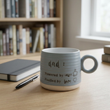 Danny Home Ceramic Dad Mug Grey with Cream Base - 425ml