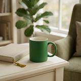 Ceramic Mug Green & White - 300ml