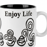 Royalford Ceramic Mug White & Black - 260ml