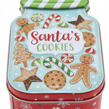 Metal Christmas Candy Box with Santa’s Cookies Design - 15×10cm