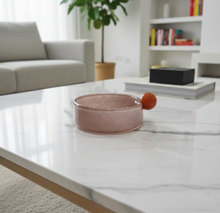 AKDC Pink Glass Flower Vase – 18×5 cm Slim Elegant Design, Perfect for Modern Home Décor & Floral Arrangements