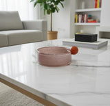 AKDC Pink Glass Flower Vase – 18×5 cm Slim Elegant Design, Perfect for Modern Home Décor & Floral Arrangements