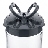 Titiz Glass Jar with Plastic Lid Dark Grey – 680ml