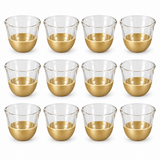 12-Piece Double Wall Glass Cawa Cup Set - 50ml