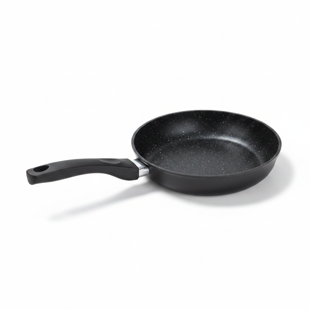 Royalford GoldenChef Granite-Coated Die-Cast Fry Pan Black - 24cm