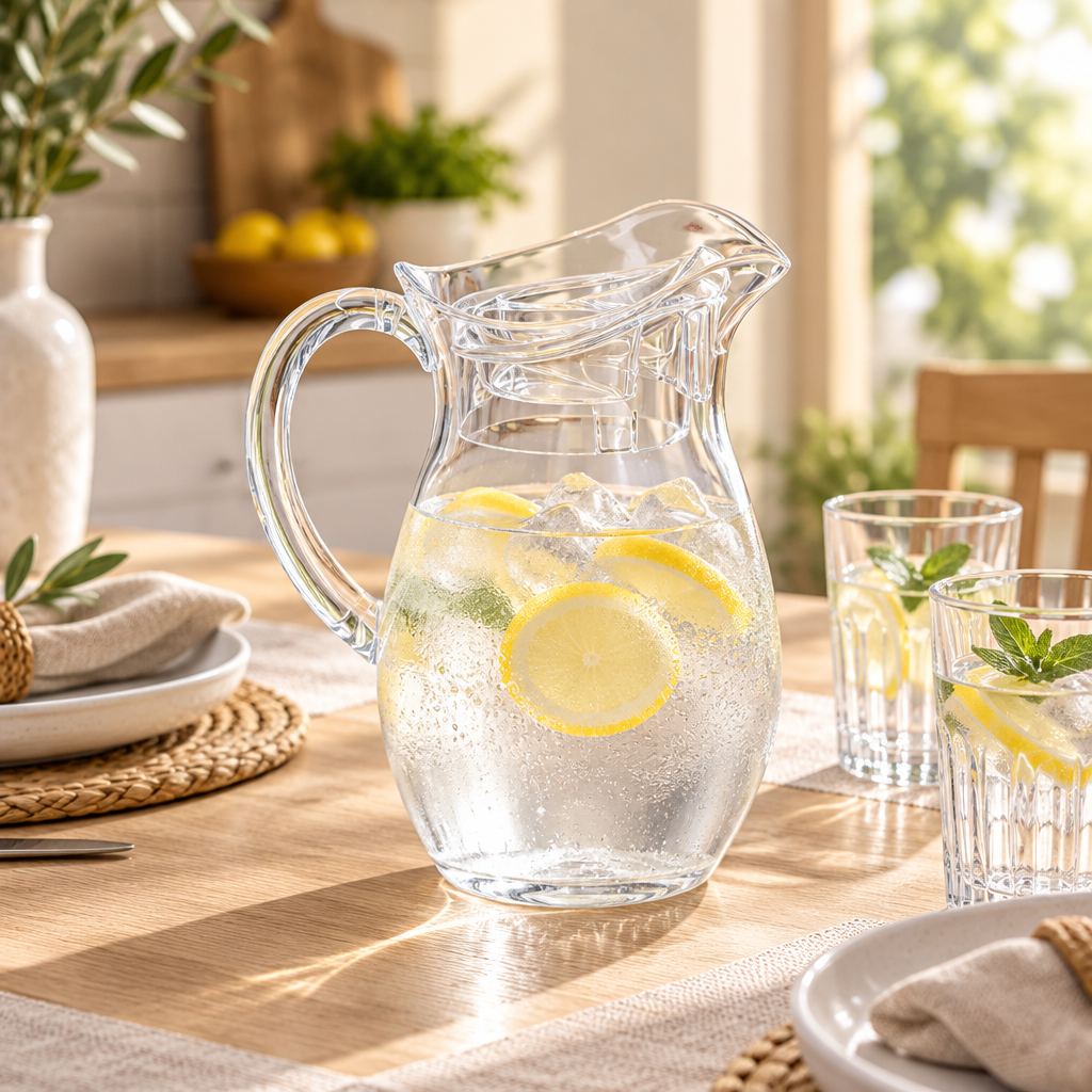 HS Clear Acrylic Jug with Lid – 1000 ml