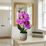 Artificial Purple Orchid Flower Plant in Ceramic Pot – 30cm