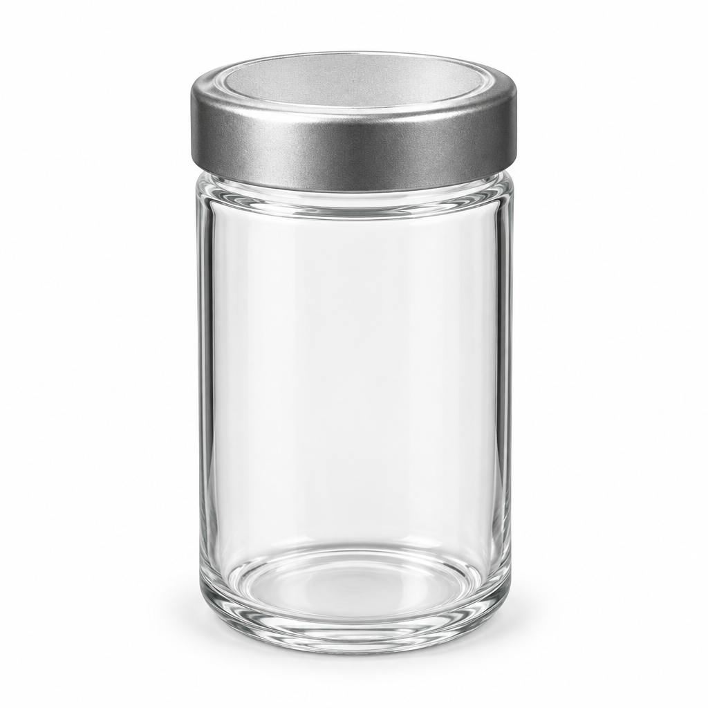 Nautilus Glass Jar with Silver Lid - 220ml