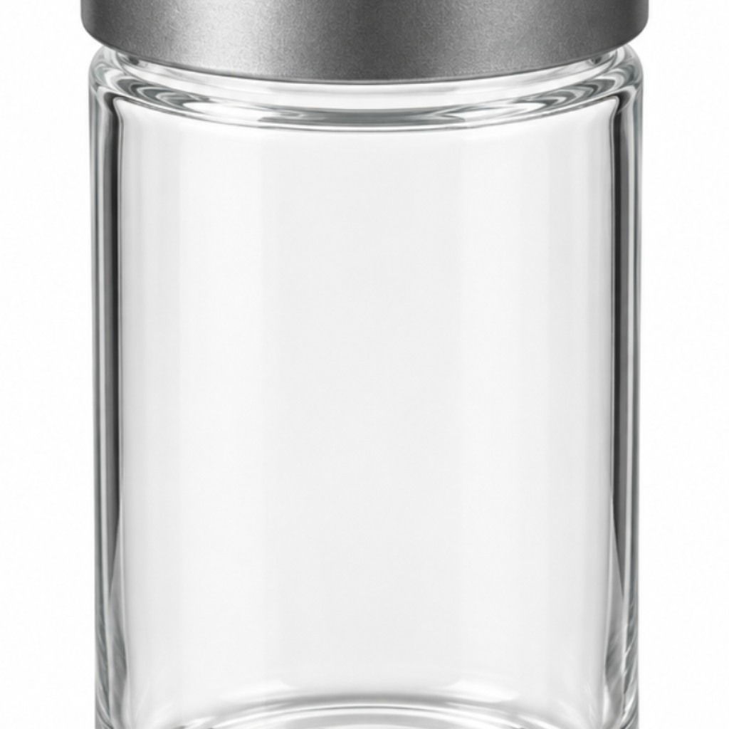 Nautilus Glass Jar with Silver Lid - 220ml