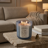 Love Home Blue Calcite & Black Tourmaline Scented Candle in Glass Jar – 14 oz