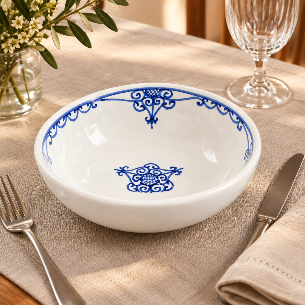 Slama Ceramic Bowl White - 20cm