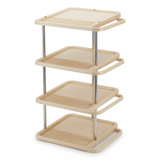 4-Layer Plastic Shoe Rack Beige - 65×30cm