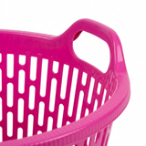 Azco Plastic Laundry Basket with Handles Pink - 50×25cm