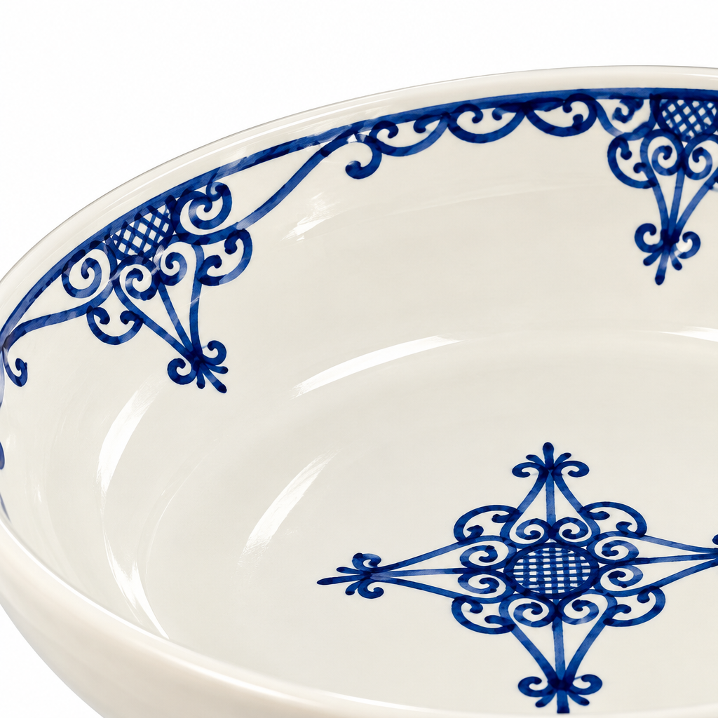 Slama Ceramic Deep Plate Off-White - 26cm