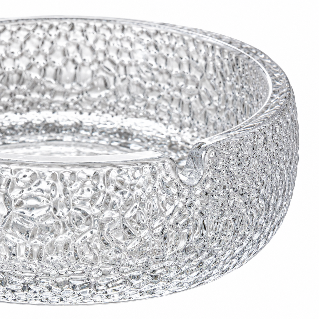 Blinkmax Textured Glass Ashtray - 15cm