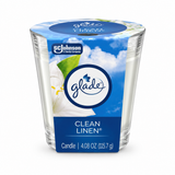 Glade Clean Linen Scented Candle - 120ml