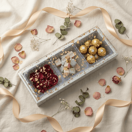 3 - Piece Crystal Acrylic Candy Bowl Set | White Wooden Tray & Gold Flake Lid | 36×13 cm - Al Kabayel Discount Centre3 - Piece Crystal Acrylic Candy Bowl Set | White Wooden Tray & Gold Flake Lid | 36×13 cmJars & Food SaversAKDCAl Kabayel Discount Centre